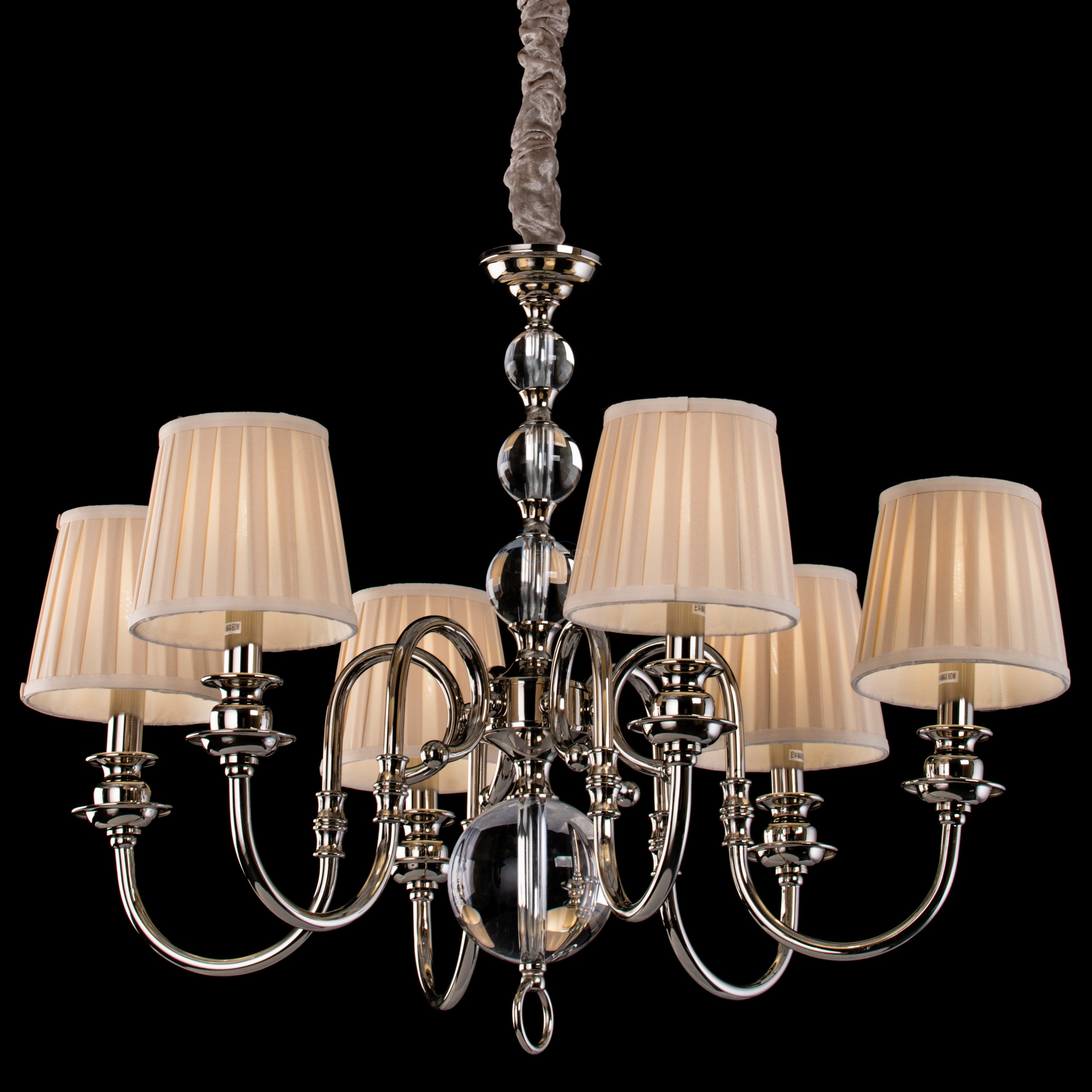 Chandeliers with lampshades