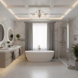 Стельова люстра в сатині, на 12 абажурів