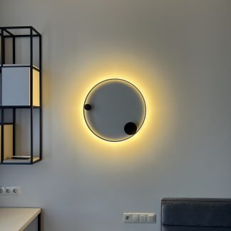 LED wall sconce D60 cm, in black color