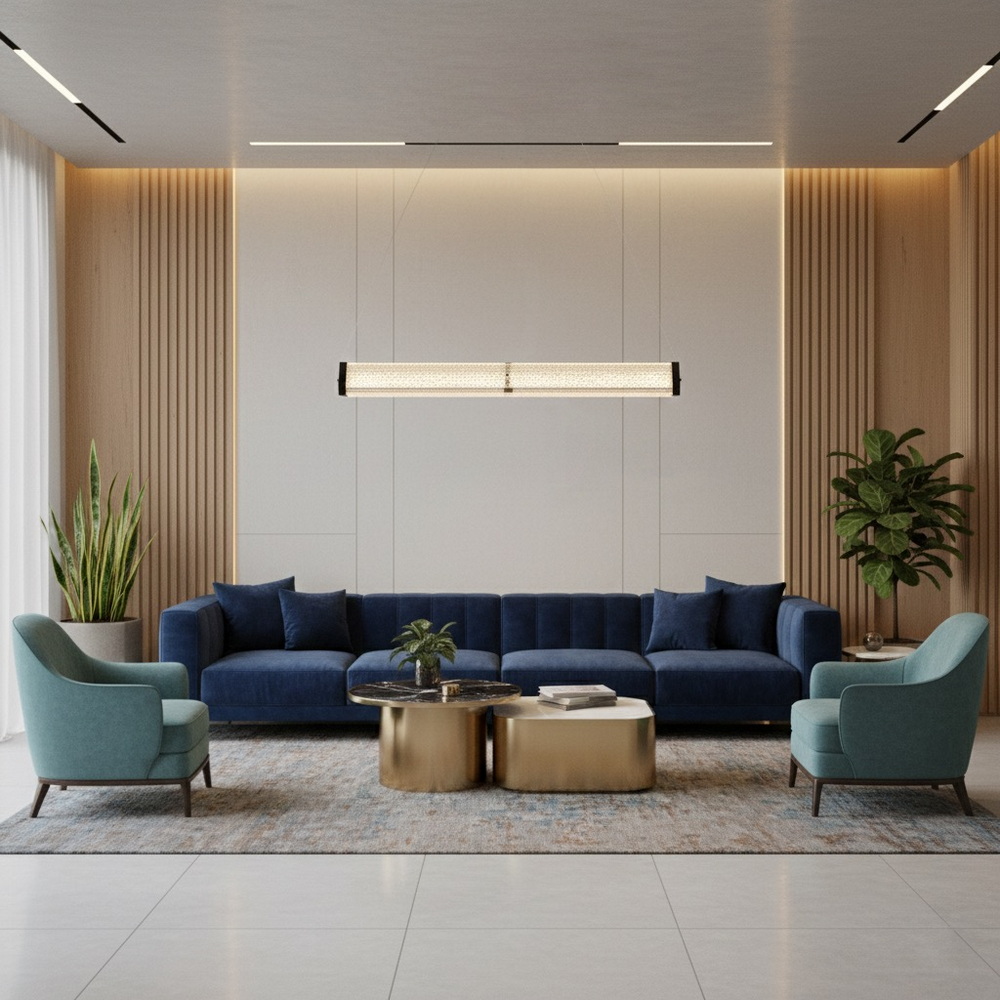 Світлодіодна люстра над столом у чорному кольорі - Зображення 3