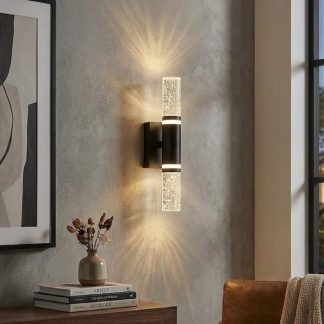 Бра світлодіодне на 2 світильники, у чорному кольорі