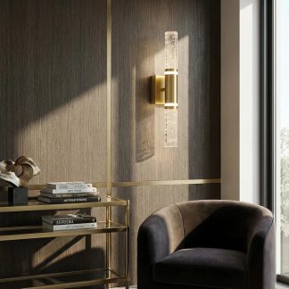 Бра світлодіодне на 2 світильники, в матовому золоті