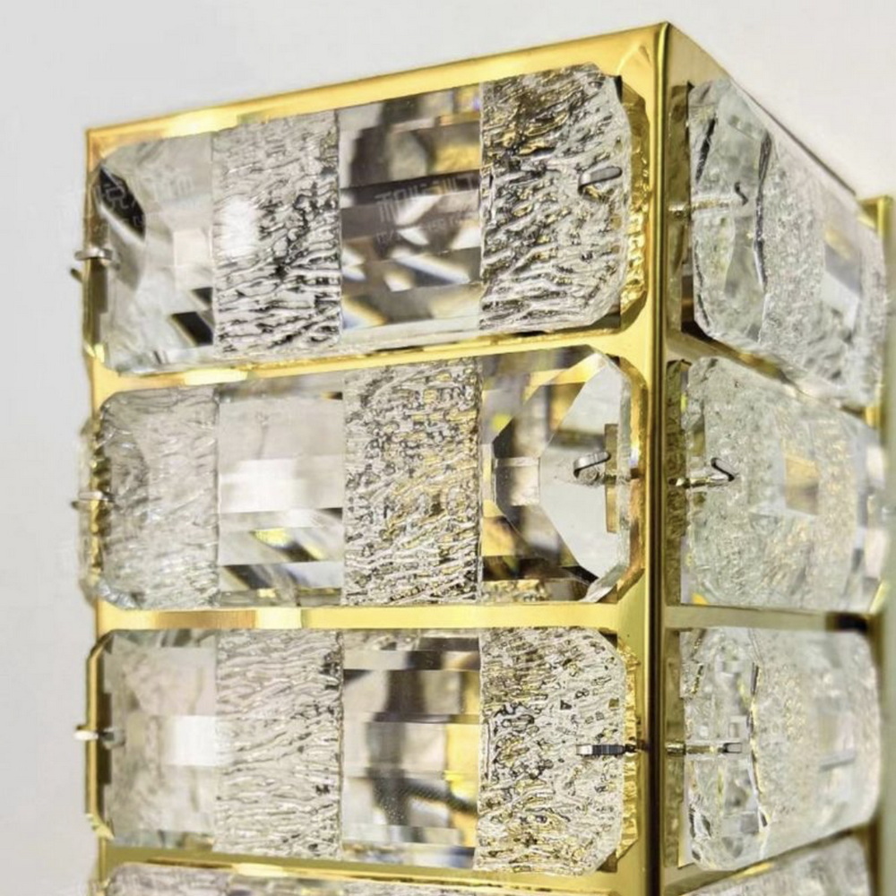 Кришталеве світлодіодне бра в золоті - Зображення 2