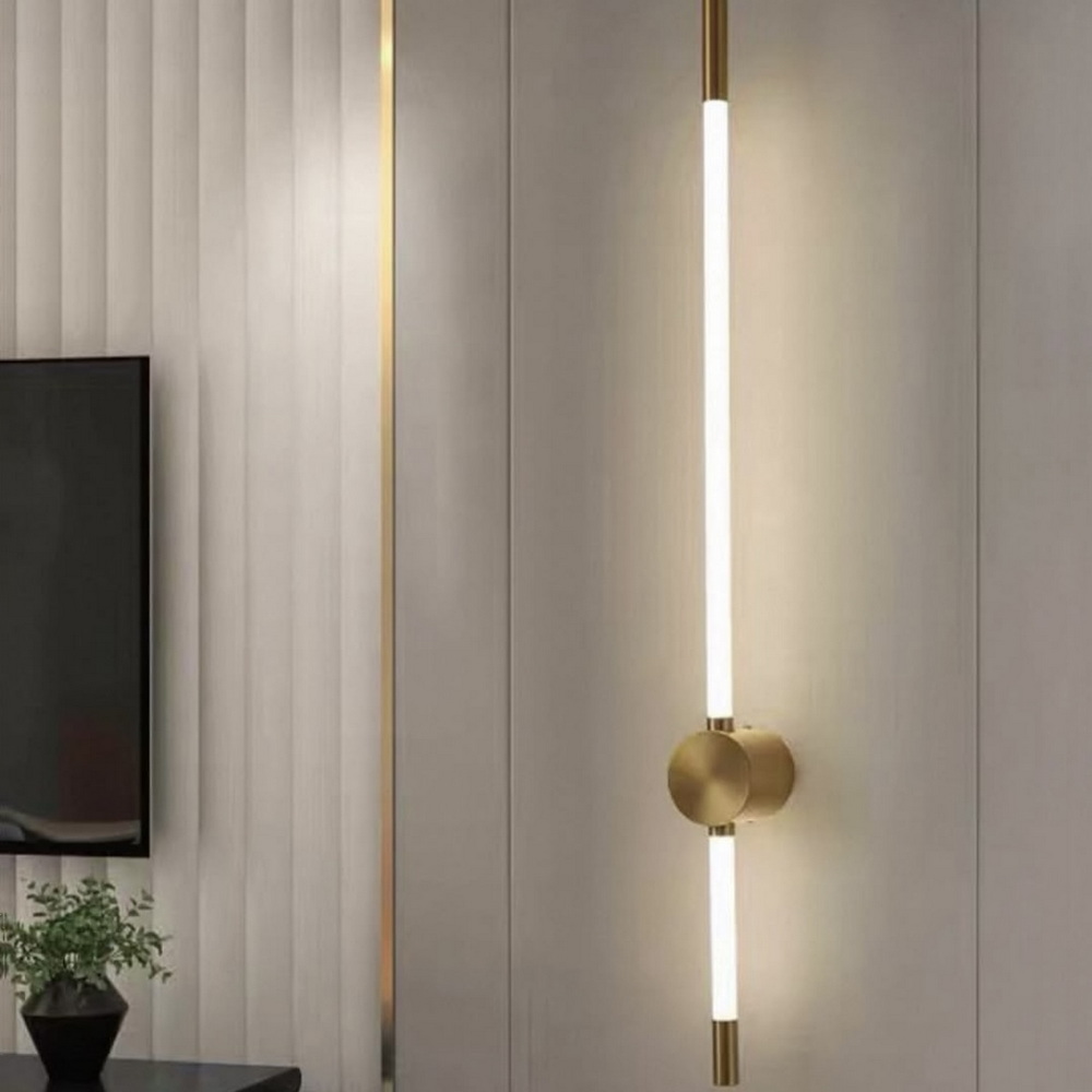 Бра світлодіодне 80 см у бронзовому золоті - Зображення 2