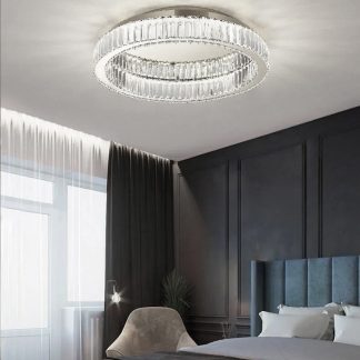 Crystal chandeliers on the ceiling