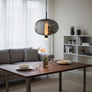 Світлодіодний підвіс у графітовому склі 30 см