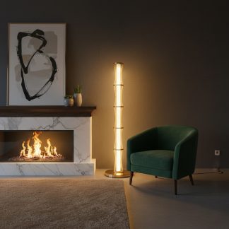 Торшер світлодіодний у бронзовому золоті