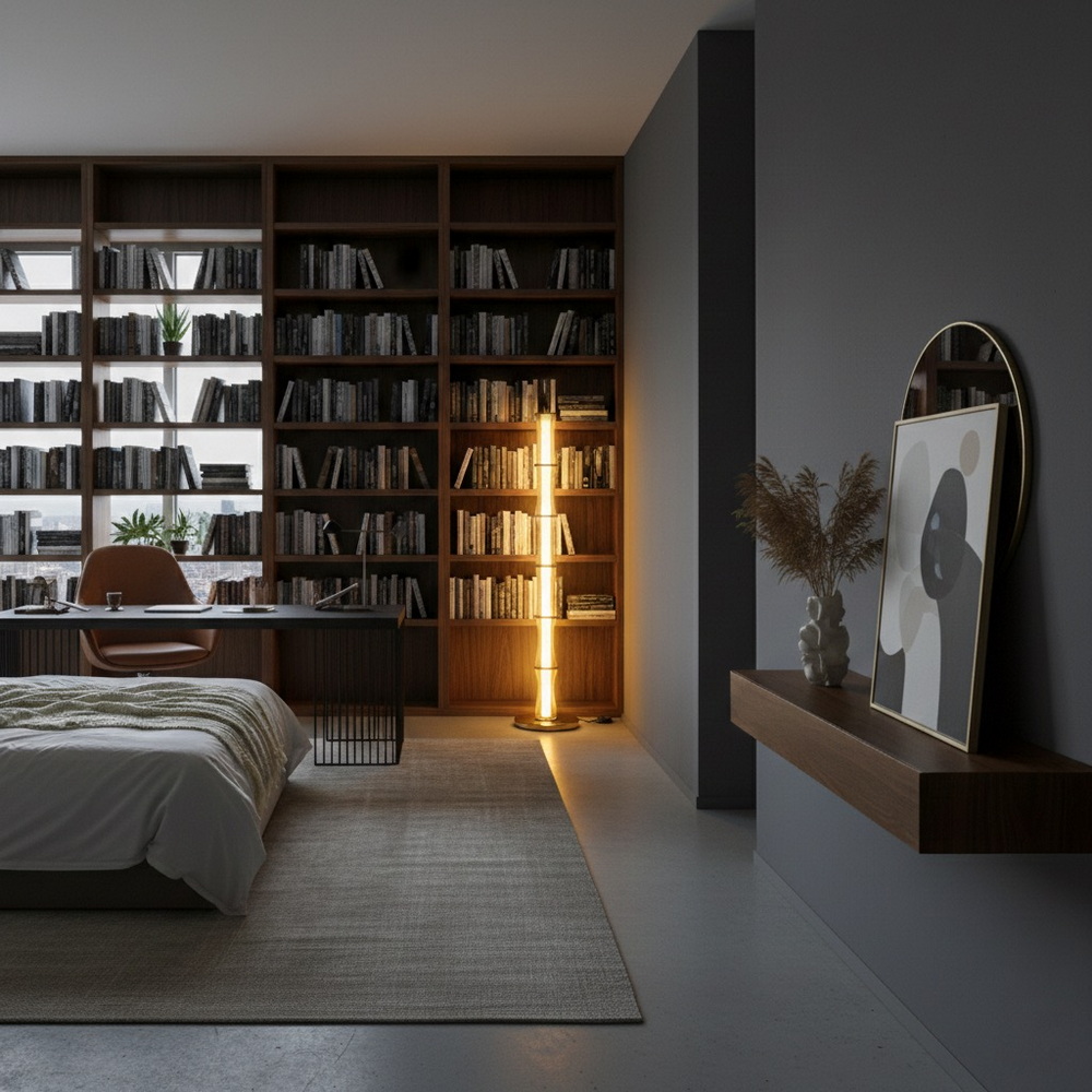 Торшер світлодіодний у бронзовому золоті - Зображення 2