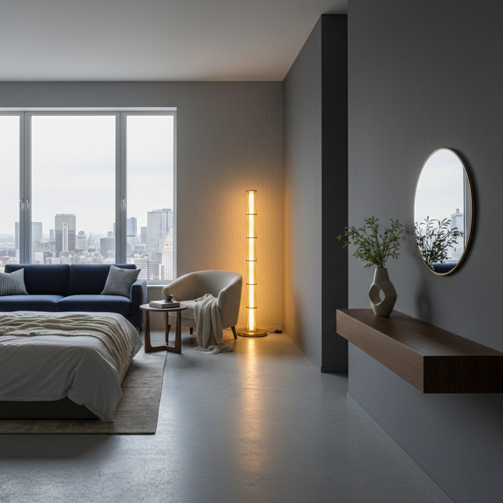 Торшер світлодіодний у бронзовому золоті - Зображення 3