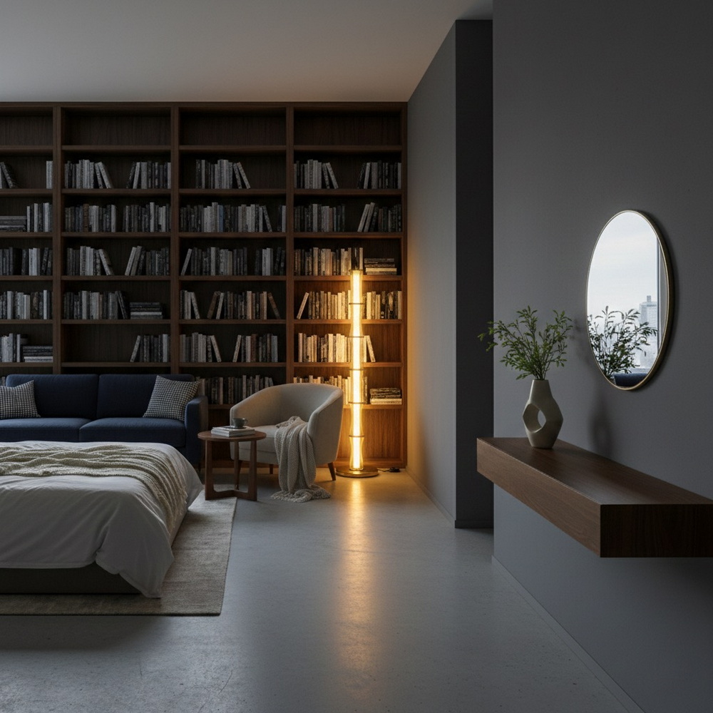 Торшер світлодіодний у бронзовому золоті - Зображення 4