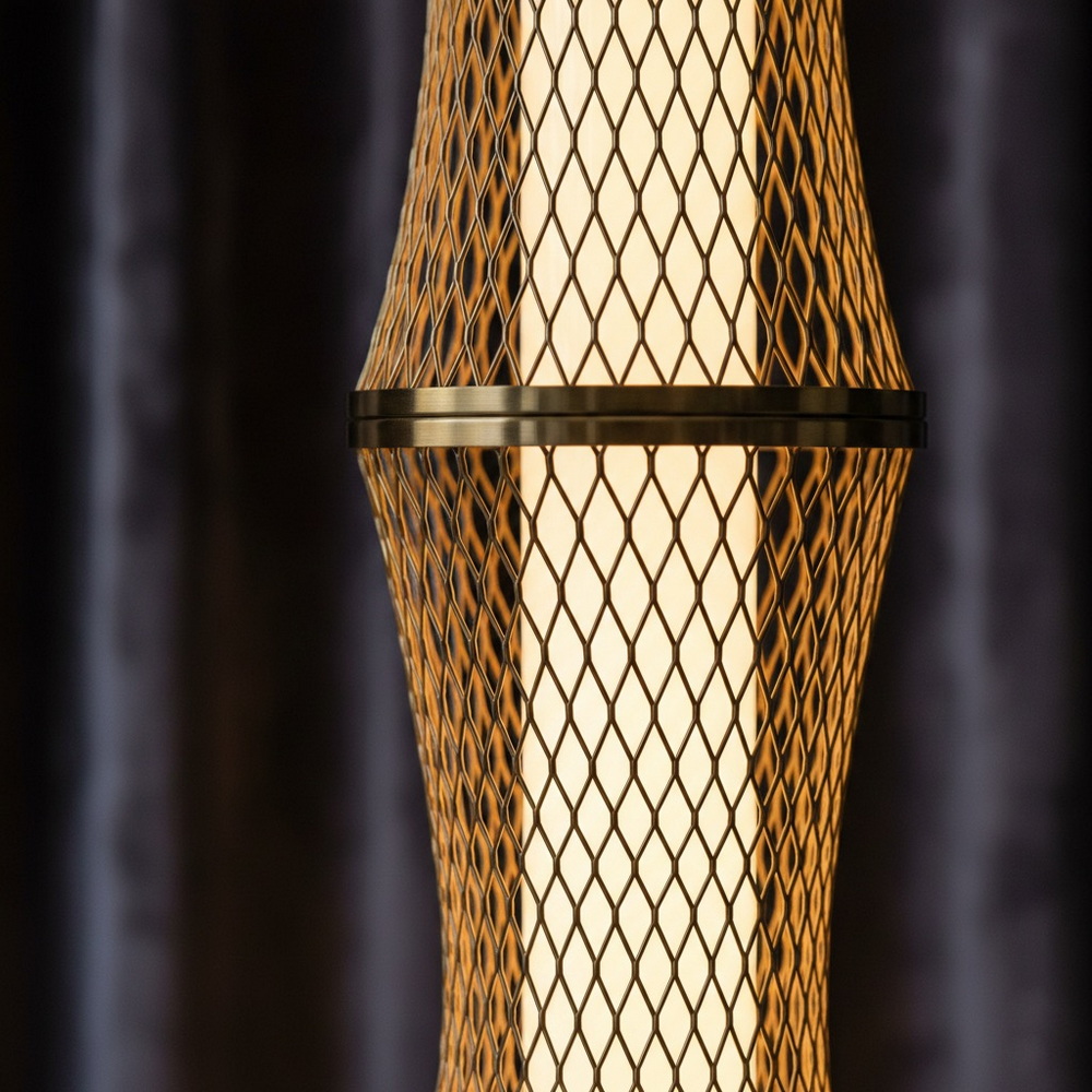 Торшер світлодіодний у бронзовому золоті - Зображення 5