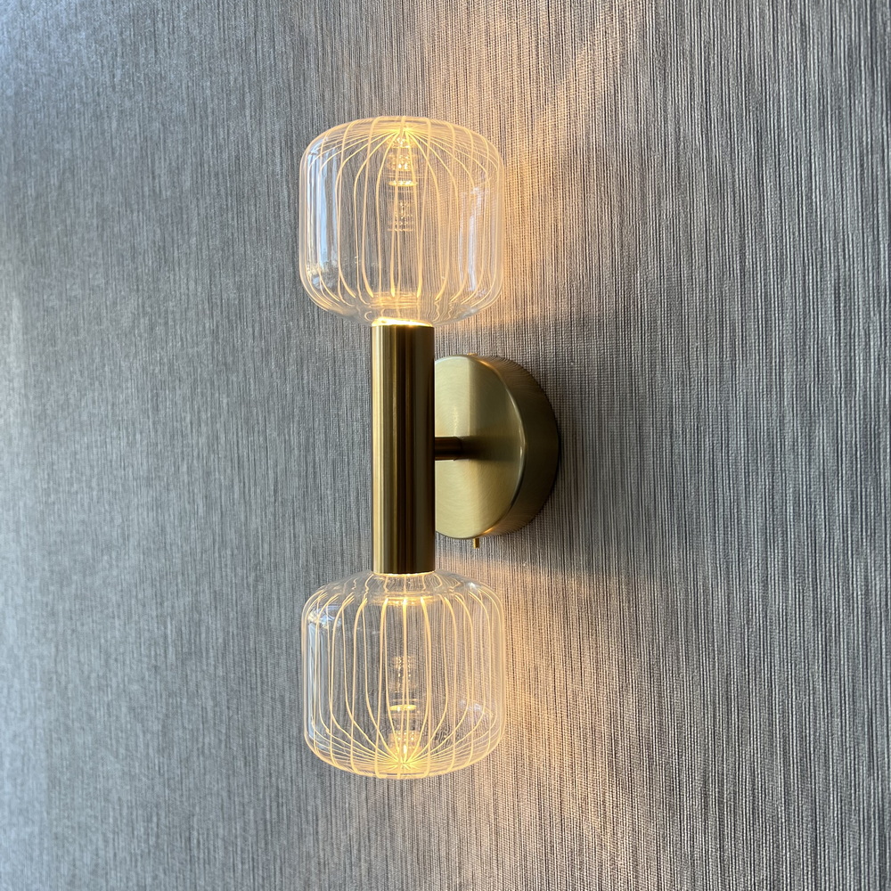 Світлодіодне бра на 2 плафони із прозорого скла - Зображення 4