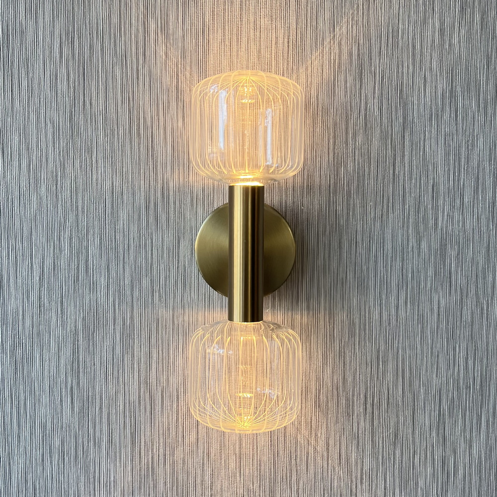 Світлодіодне бра на 2 плафони із прозорого скла - Зображення 5