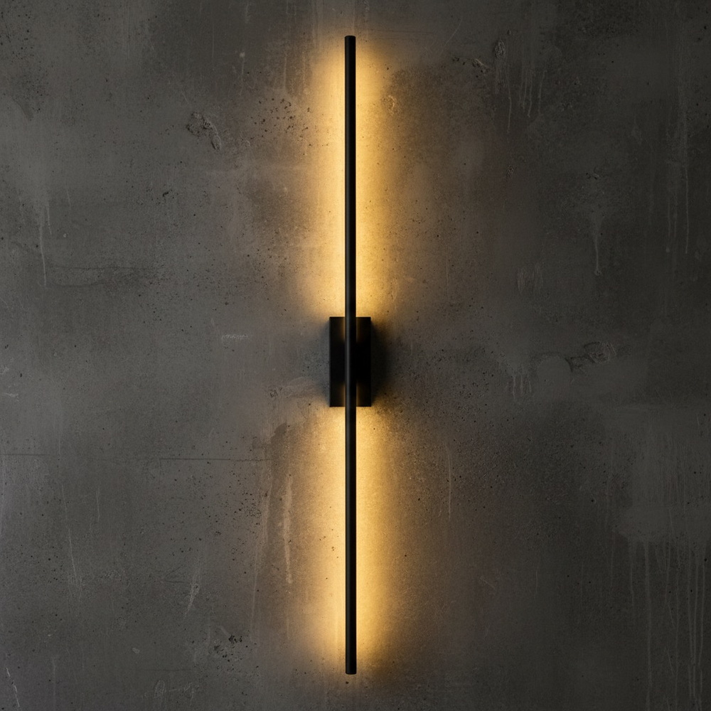 Світлодіодне бра 80 см, у чорному кольорі