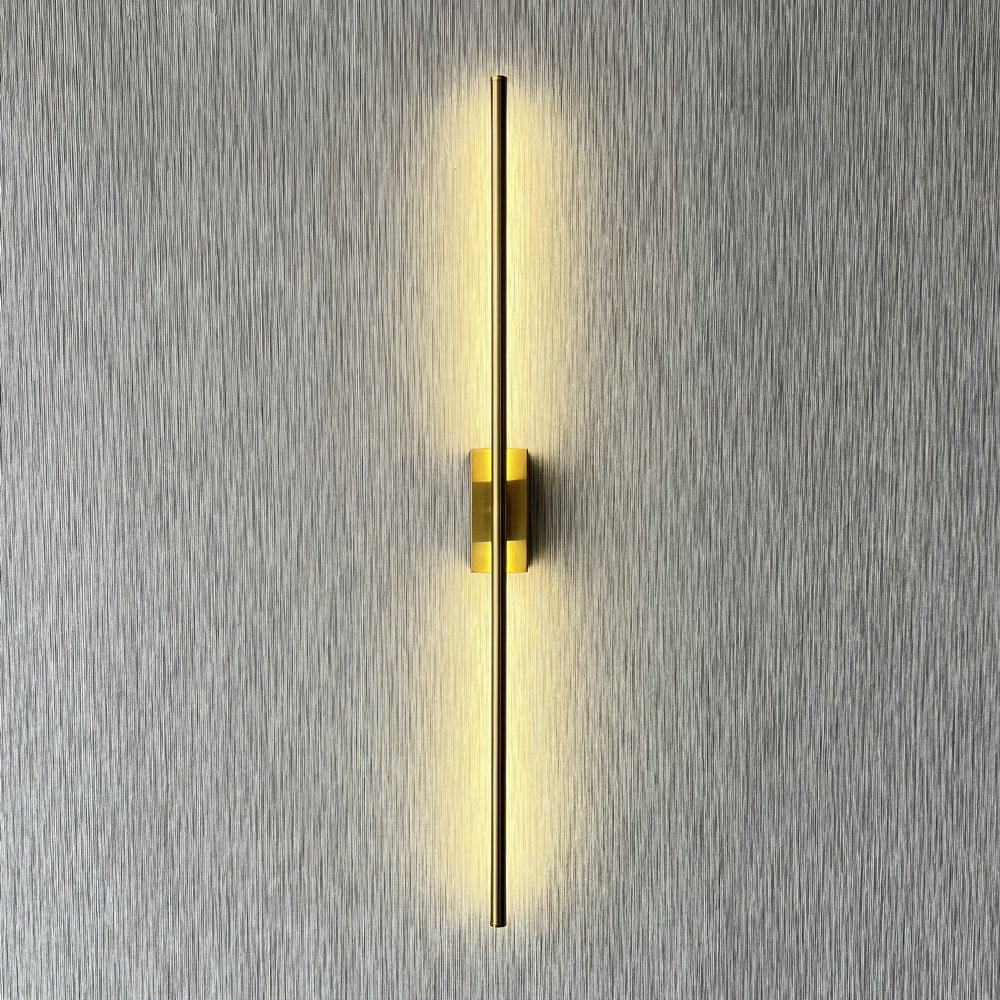 Світлодіодне бра 80 см у бронзовому золоті - Зображення 10