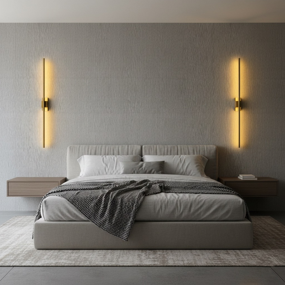 Світлодіодне бра 80 см у бронзовому золоті - Зображення 2