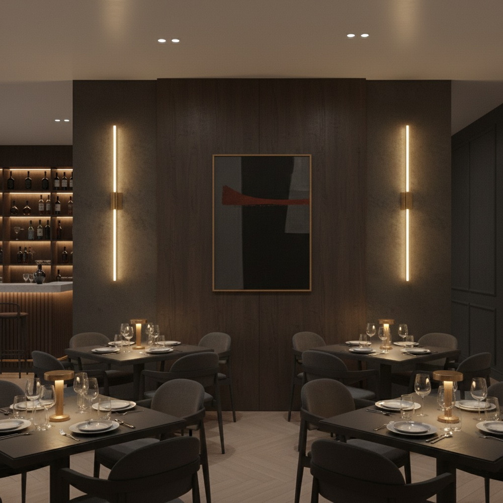 Світлодіодне бра 80 см у бронзовому золоті - Зображення 6