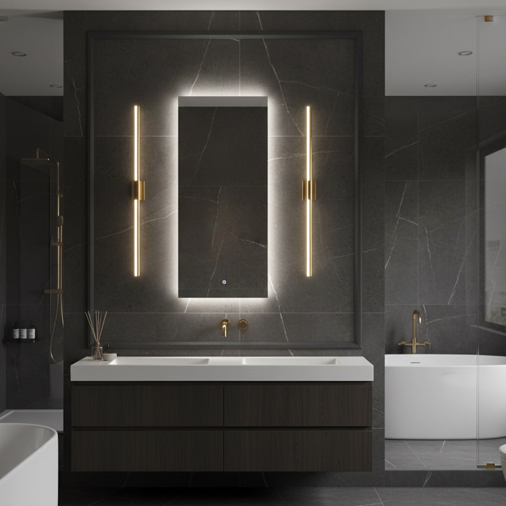 Світлодіодне бра 80 см у бронзовому золоті - Зображення 7