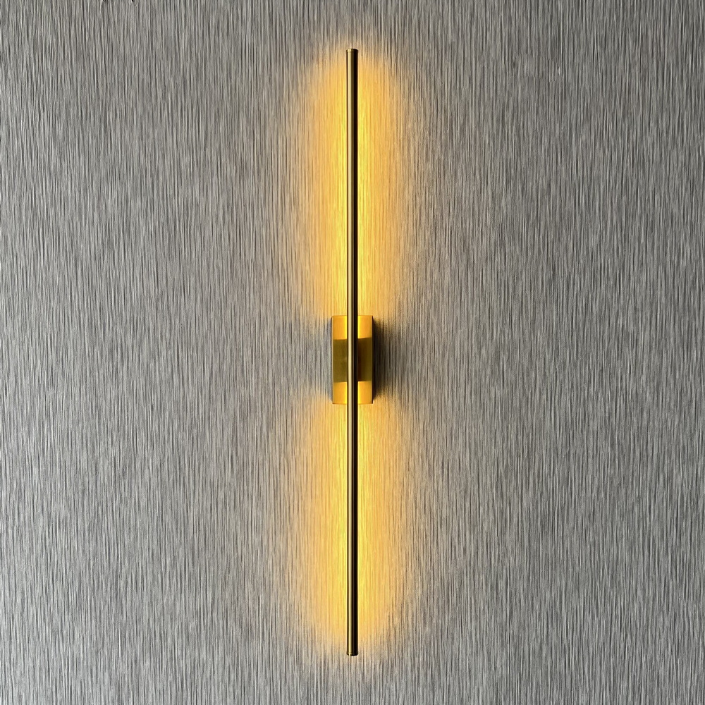 Світлодіодне бра 80 см у бронзовому золоті - Зображення 9