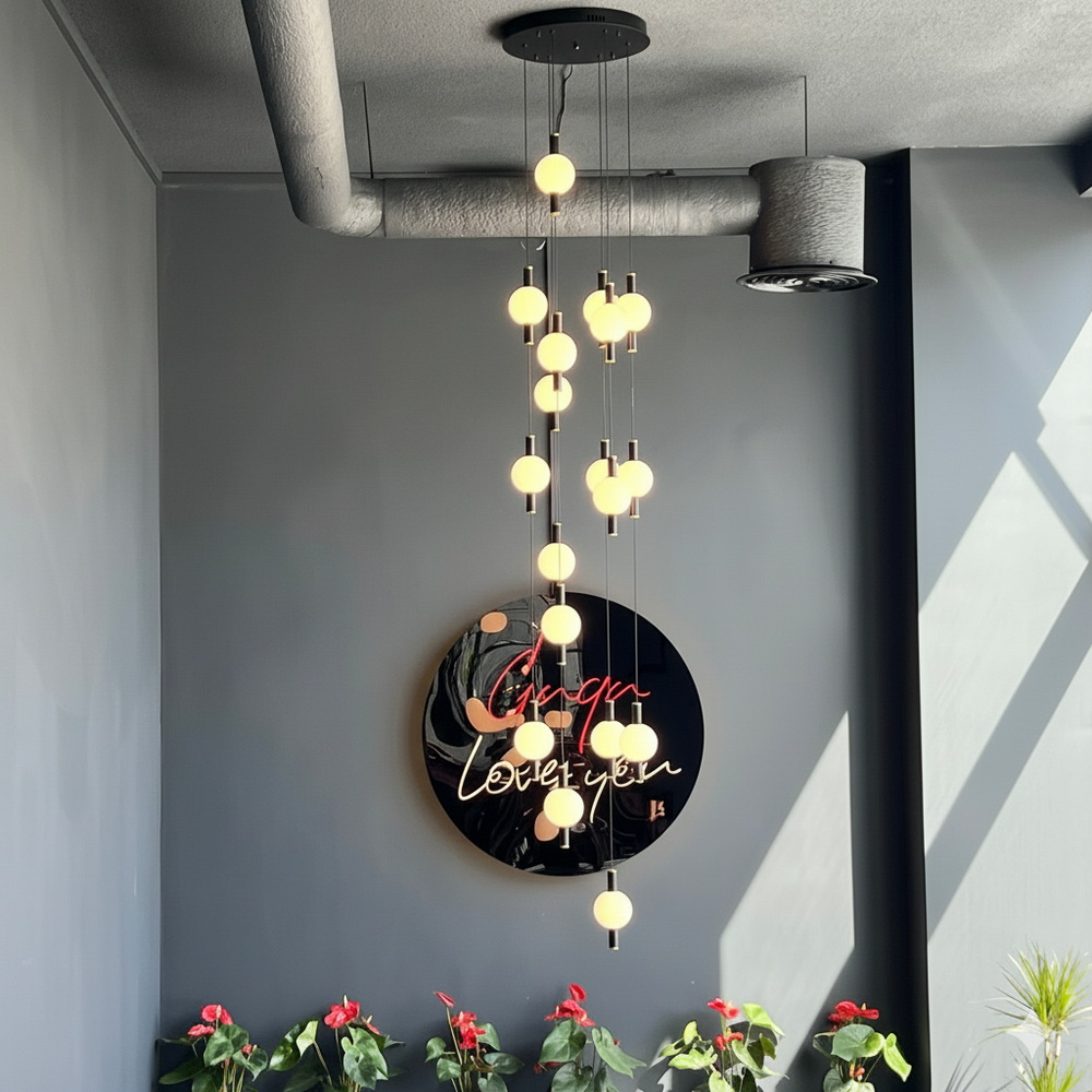 Каскадная светодиодная люстра на 18 светильников — изображение 2