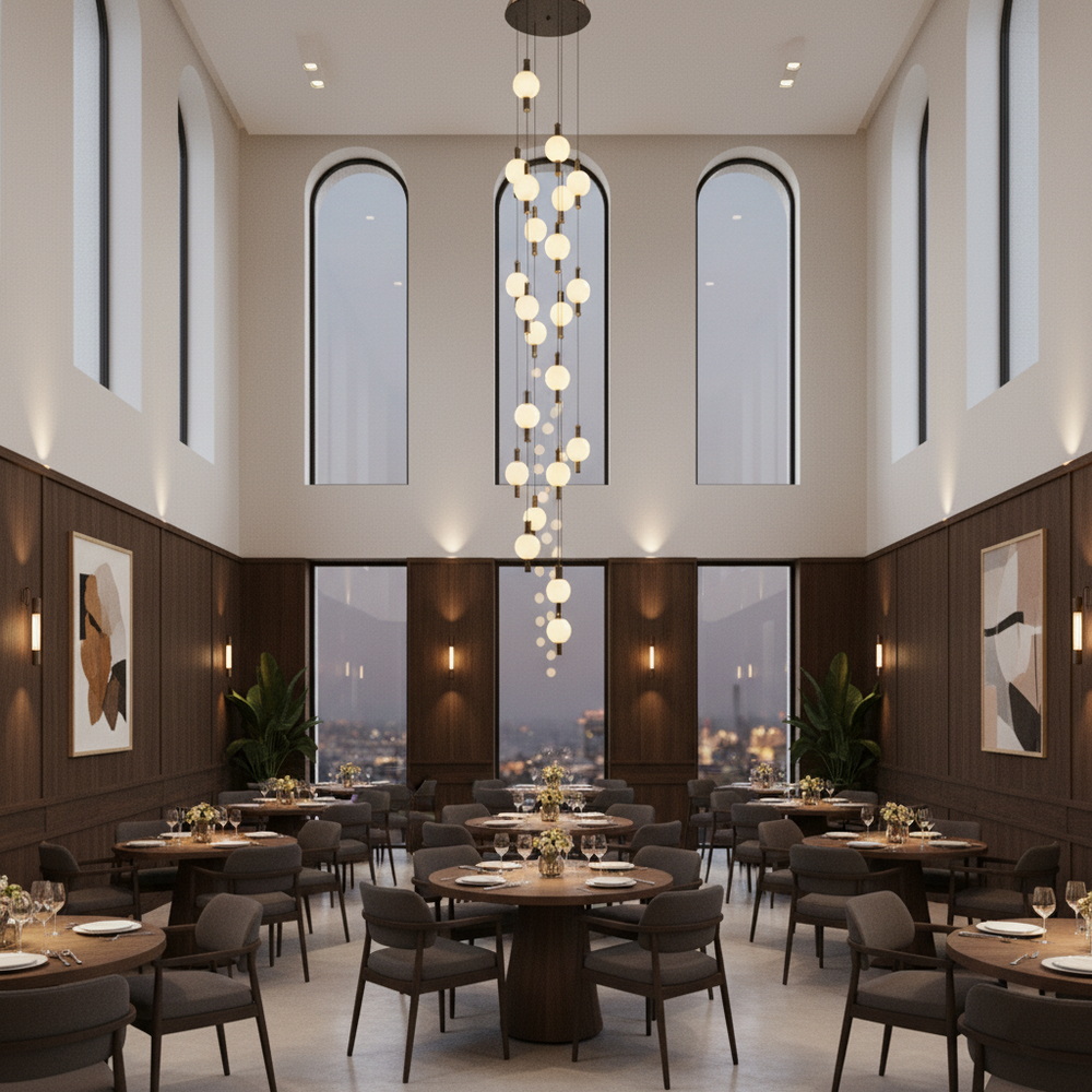 Каскадная светодиодная люстра на 18 светильников — изображение 3