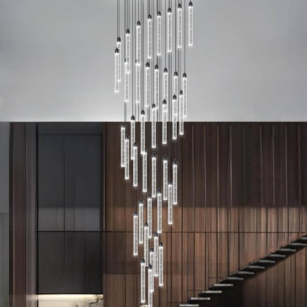A 48-light chandelier for a staircase in a black frame - Image 6