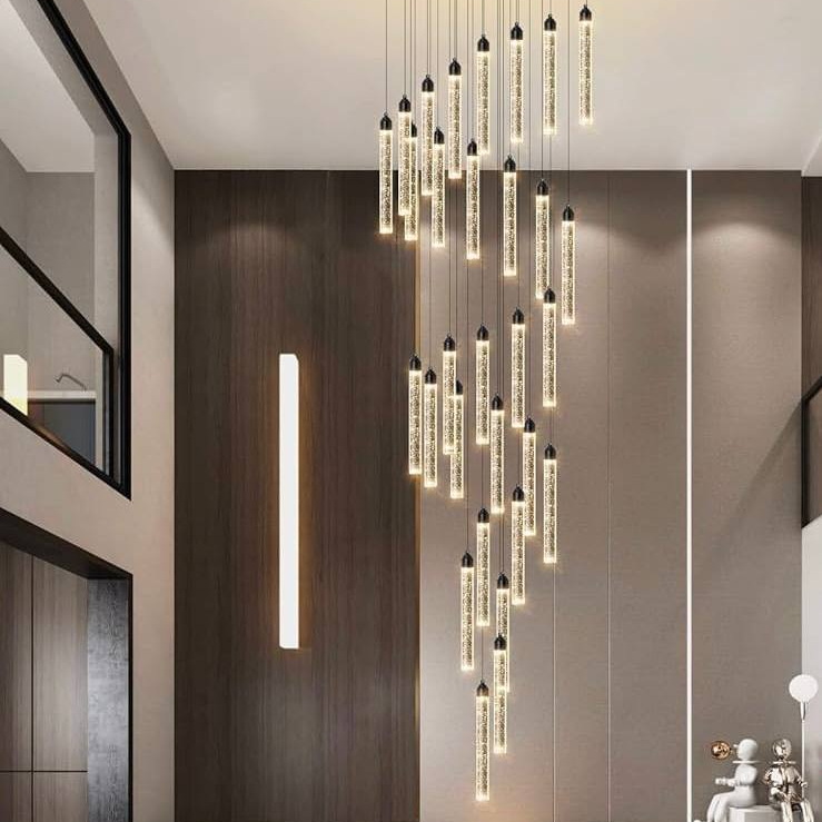 A 48-light chandelier for a staircase in a black frame - Image 5