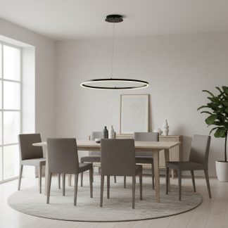 60 cm LED chandelier in black