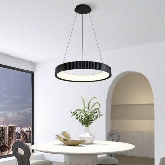 Підвісний світлодіодний світильник 40 см у чорному кольорі