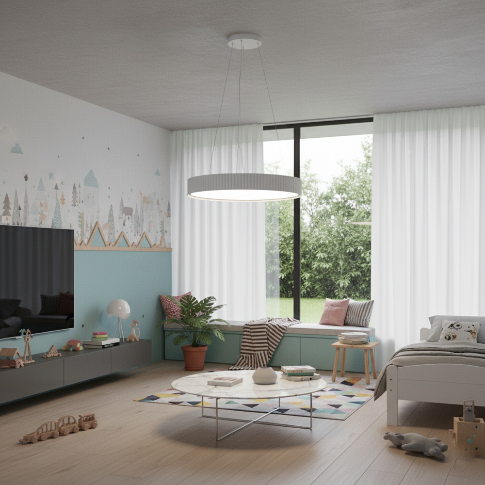 Підвісний світлодіодний світильник 40 см у білому кольорі - Зображення 4