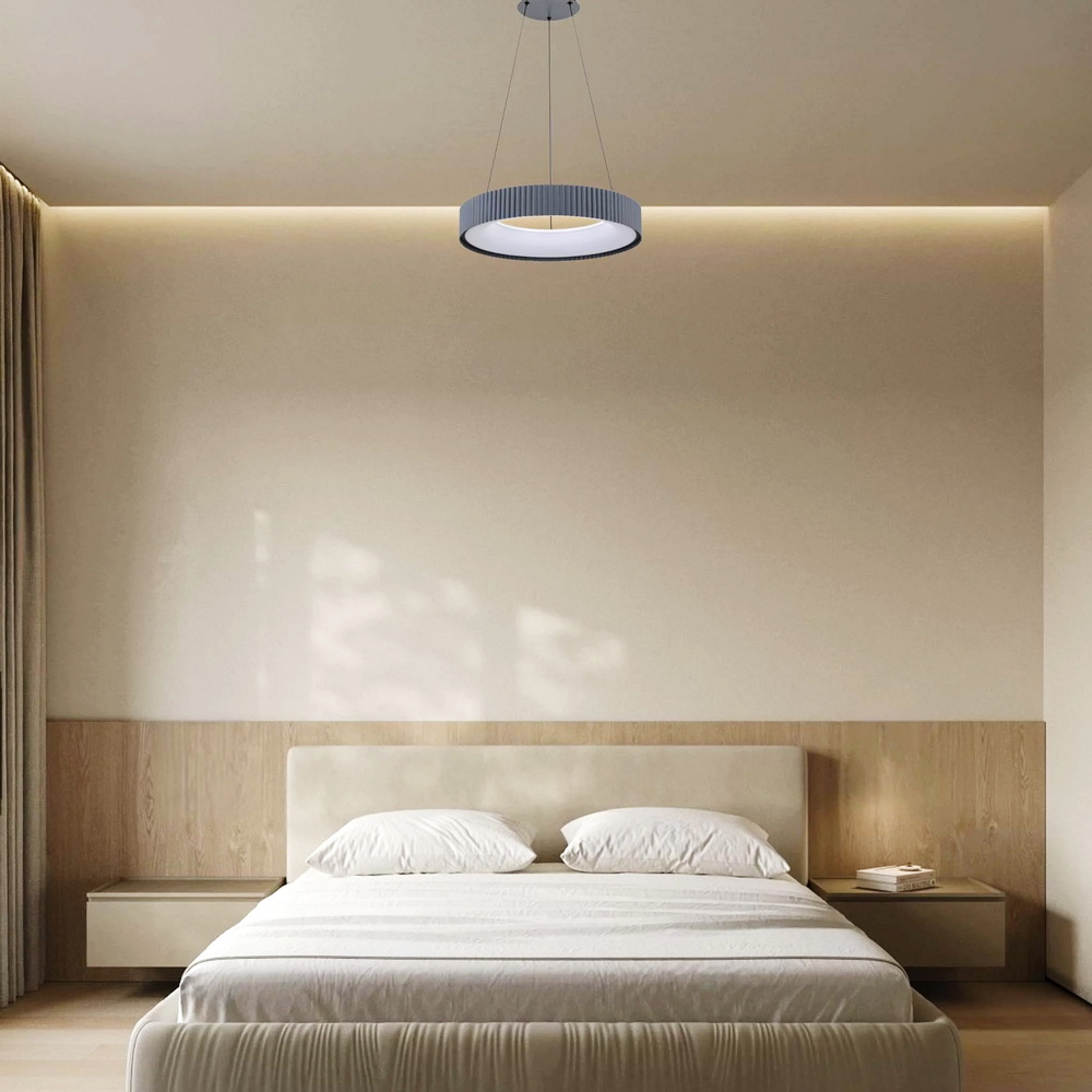 Подвесной светодиодный светильник 40 см в сером цвете — изображение 2