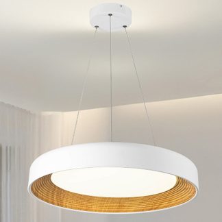 Подвесная светодиодная люстра 50 см в белом цвете