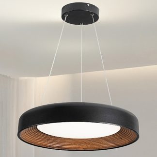 Подвесная светодиодная люстра 50 см в чёрном цвете