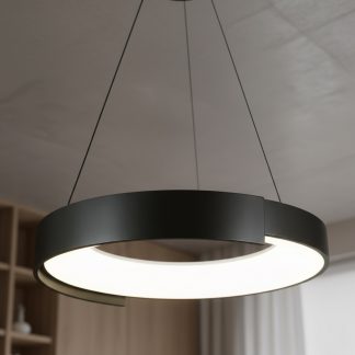 Підвісний світлодіодний світильник 50 см у чорному кольорі