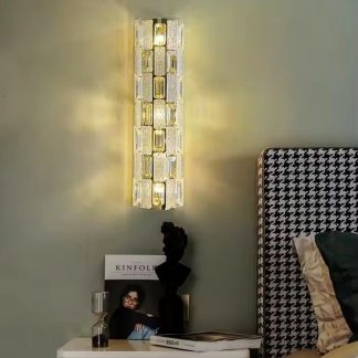 Бра хрустальное светодиодное 40 см в золоте