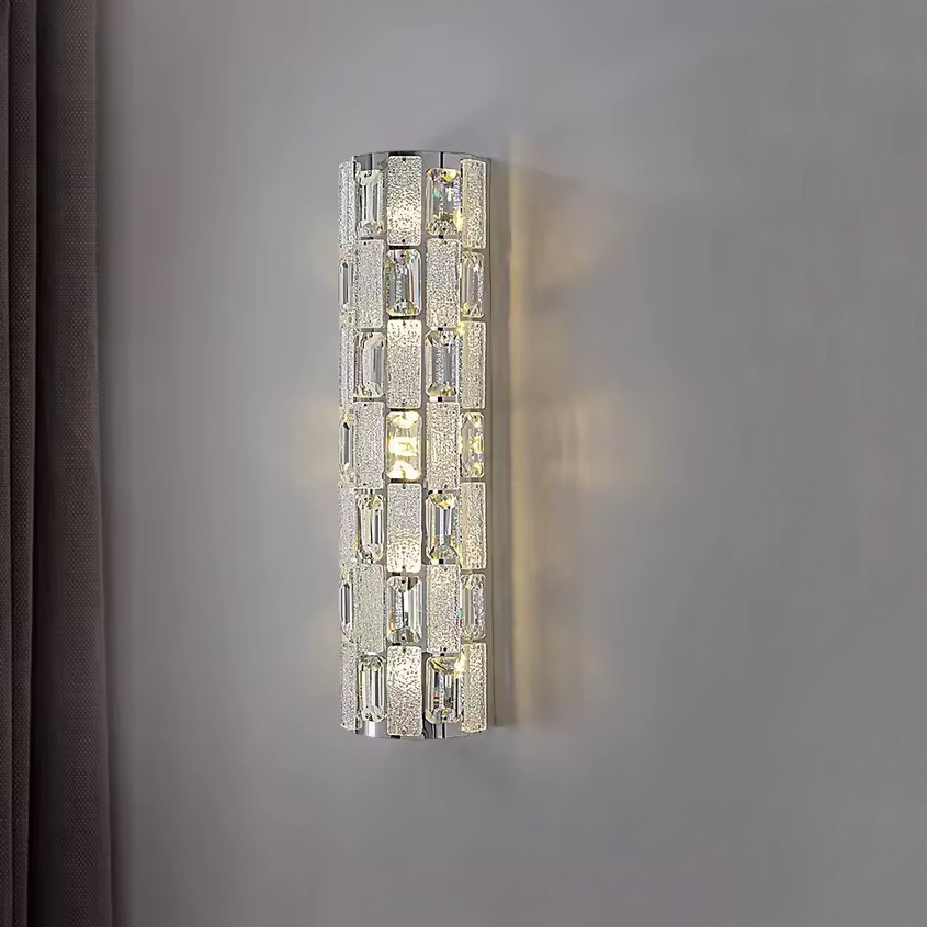 Бра хрустальное светодиодное 50 см в хроме