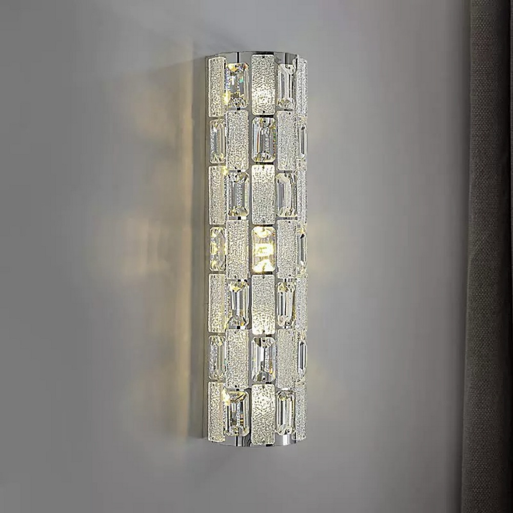 Бра хрустальное светодиодное 50 см в хроме — изображение 3