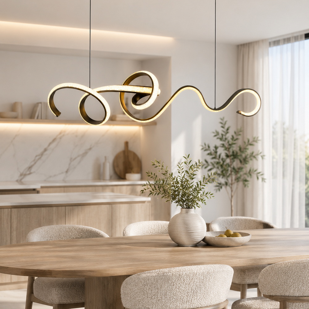 125 cm LED chandelier in black