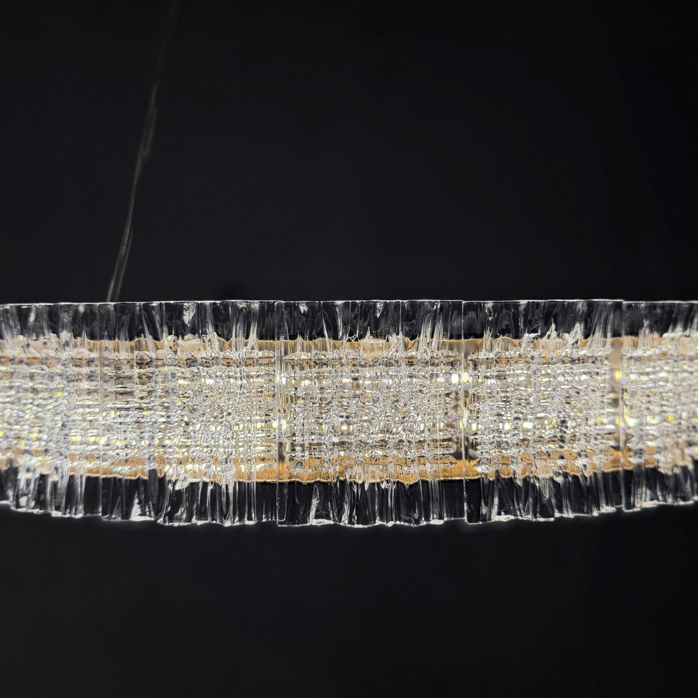 60 cm LED chandelier in gold - Image 4