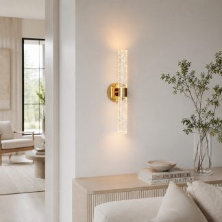 LED sconce in gold
